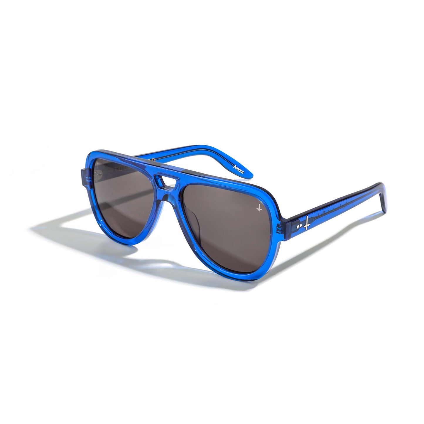 Royal blue aviator sunglasses Italian acetate Byron Bay designed ethical