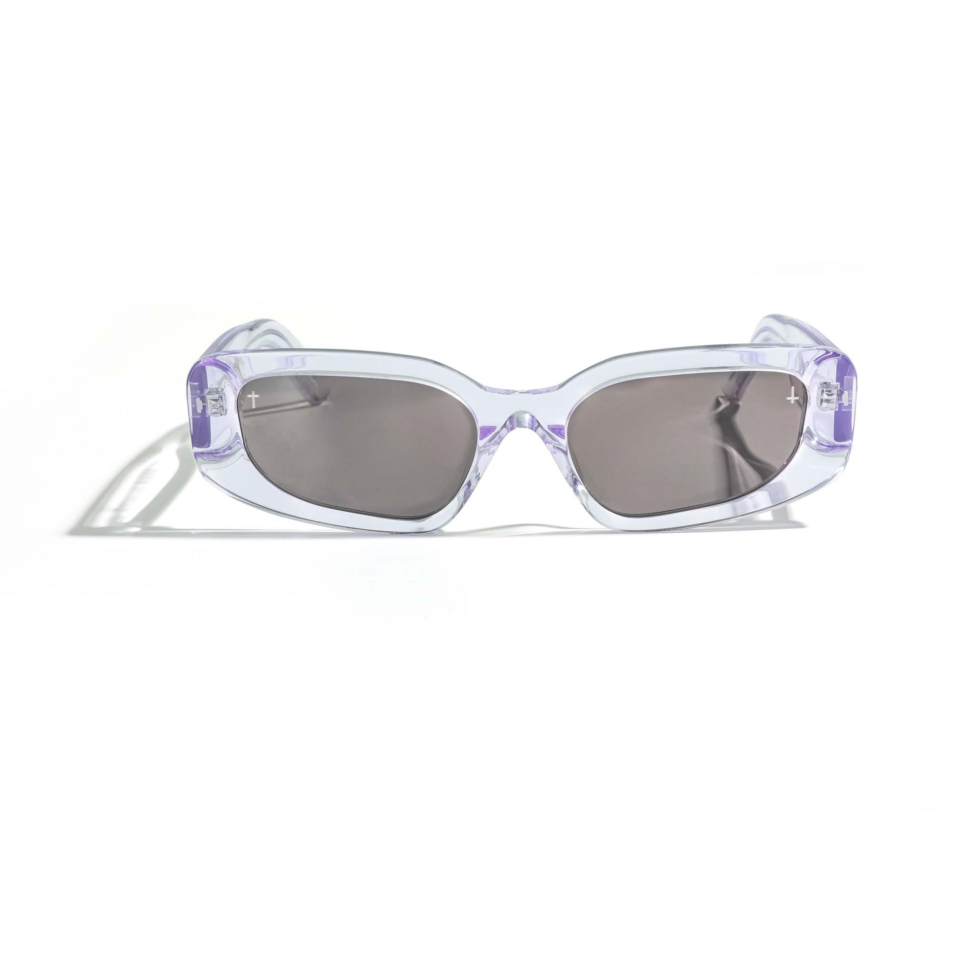 anslucent lilac cat-eye sunglasses Italian acetate Byron Bay ethical eyewear view product side 